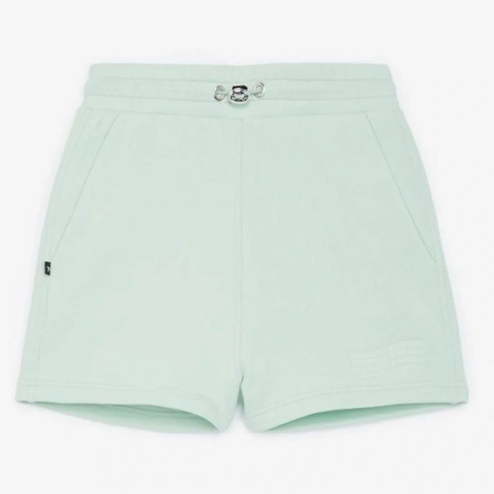 The Kooples sport Green Cotton Shorts With Embossed Logo in Mint - size 2